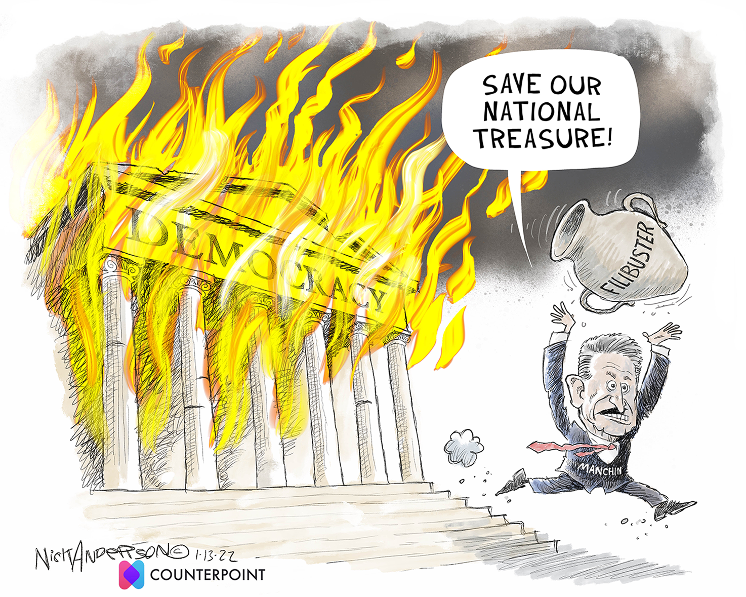 save filibuster, burn down democracy